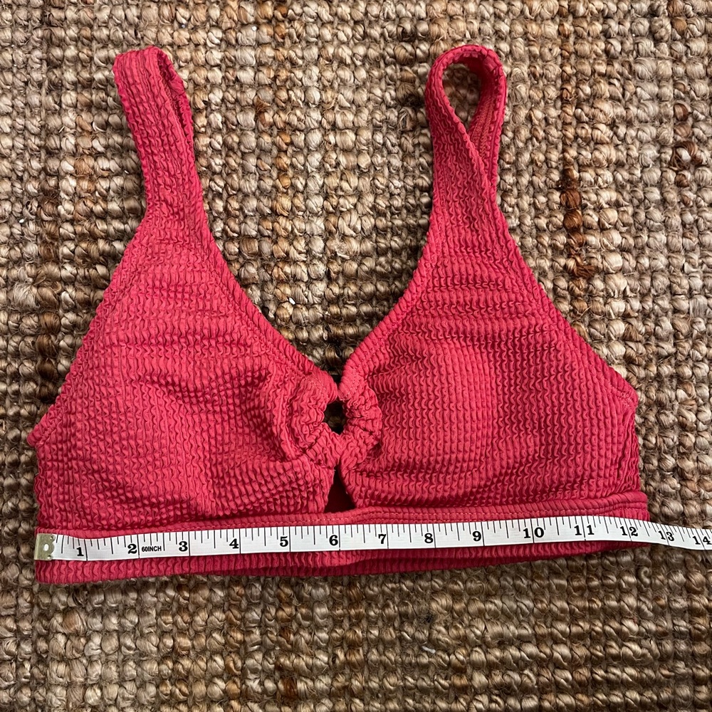 Textured Pink Bikini Top